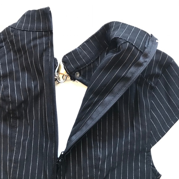 Gangsta Pranksta Pinstripe Keyhole Top - Picture 6 of 8